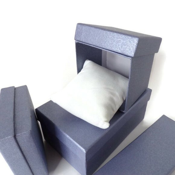 Jewelry Packing Boxes Various Sizes 3in to 5in Gray 12 Pieces 2351 - Picture 3 of 5